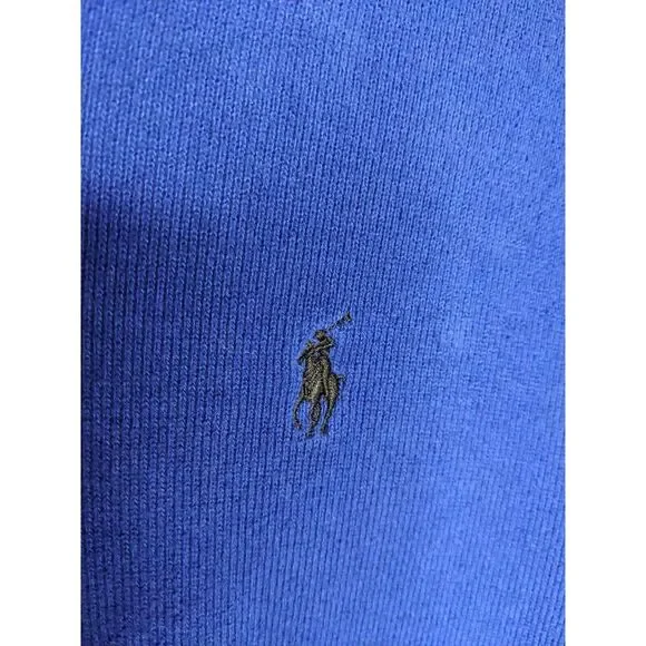 Polo Ralph Lauren Pullover Mens Medium BLUE 1/4 Zipper Sweater Shirt Pony Logo - Picture 4 of 9